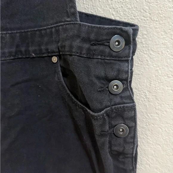 JustFab Black Denim Overalls Women’s Size 33 - Picture 3 of 7